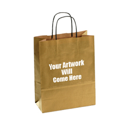 Large Kraft Twisted Handle Paper Bags-32x42x14cm